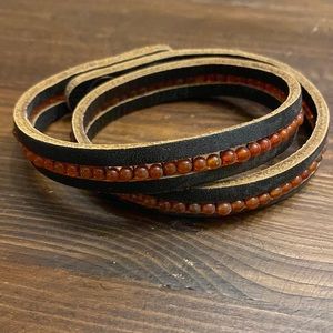 Jewel Kade- Leather beaded wrap bracelet LIKE NEW